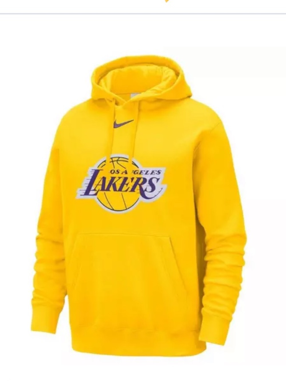 Nike Yellow Los Angeles Lakers Pullover Hoodie! NWT! S